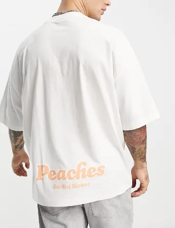 Tricou Oversize ASOS, alb Alb