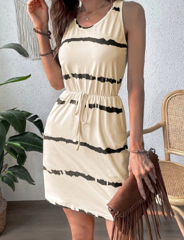 Rochie scurta SHEIN, crem