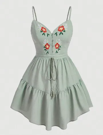 Rochie scurta SHEIN CURVE, verde Verde