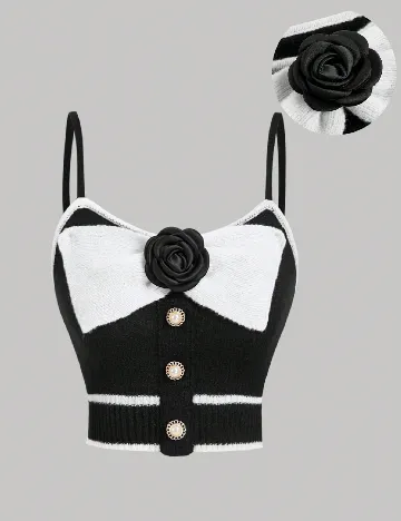 Top SHEIN, negru
