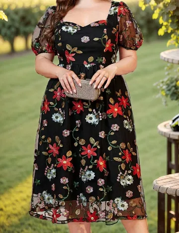 Rochie medie SHEIN CURVE, negru
