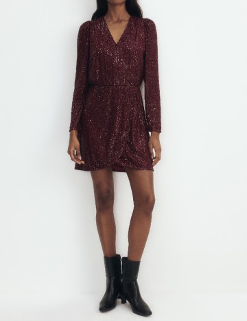 Rochie scurta Reserved, visiniu