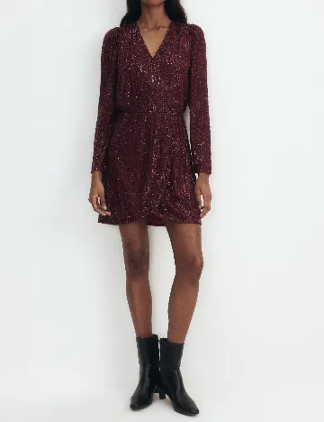 Rochie scurta Reserved, visiniu
