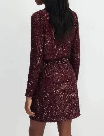 Rochie scurta Reserved, visiniu