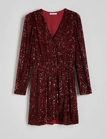 Rochie scurta Reserved, visiniu
