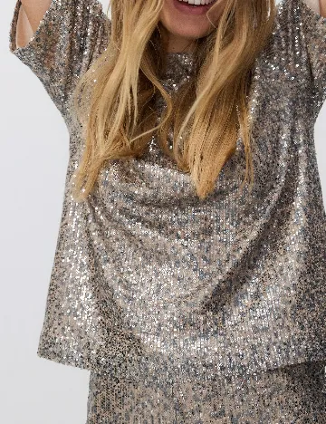 Bluza Reserved, crem/gri
