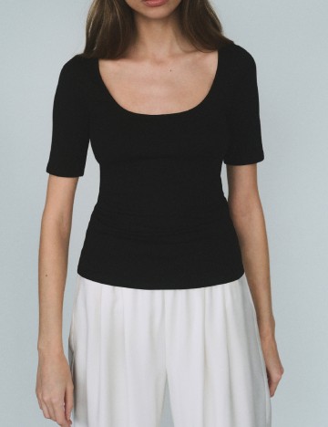 Tricou Reserved, negru
