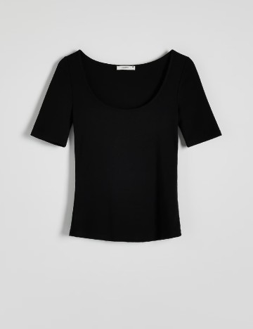 Tricou Reserved, negru