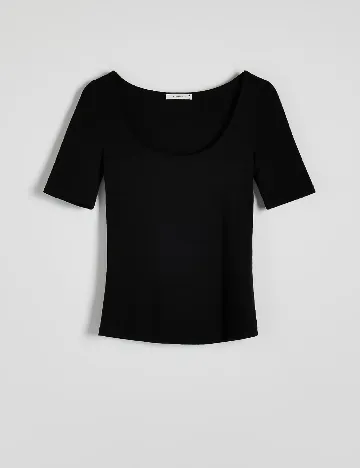 Tricou Reserved, negru