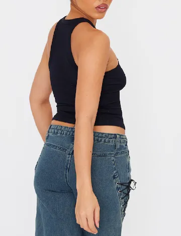 Top PRETTYLITTLETHING, negru