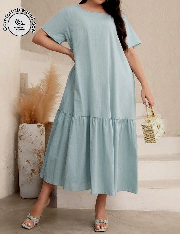 Rochie lunga SHEIN CURVE, verde