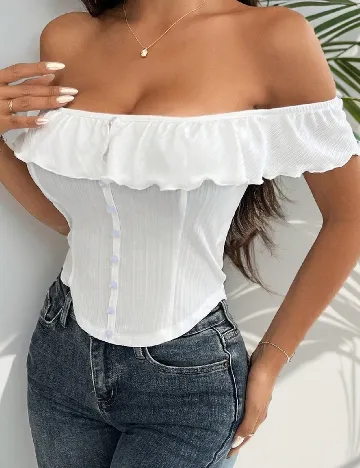 Top SHEIN, alb