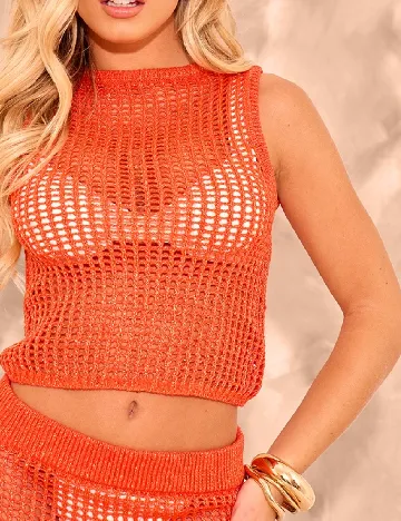Top PRETTYLITTLETHING, portocaliu