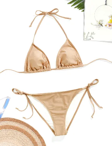 Costum de baie SHEIN, crem Crem