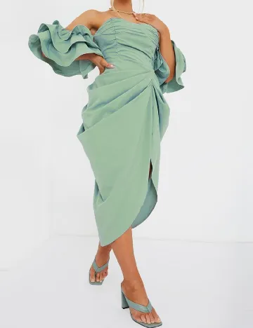 Rochie medie PRETTYLITTLETHING, verde