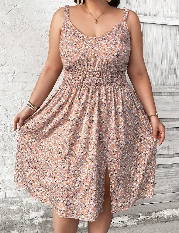 Rochie medie SHEIN CURVE, floral print Floral print