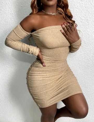 Rochie scurta SHEIN, crem