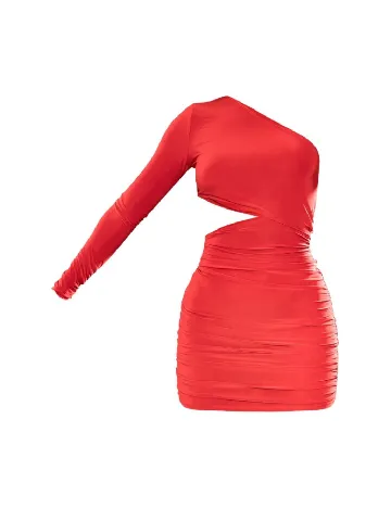 Rochie scurta PRETTYLITTLETHING, rosu