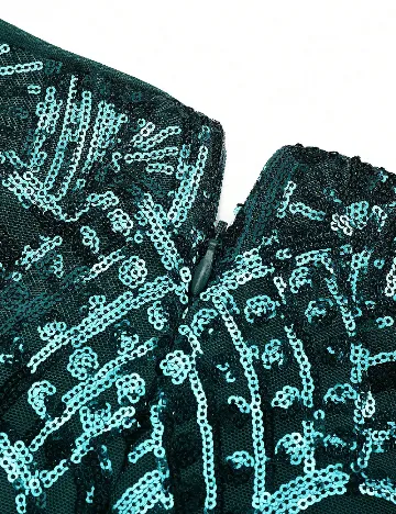 Rochie lunga Faeriesty Plus Size, verde