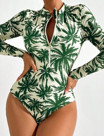 Costum de baie SHEIN, verde
