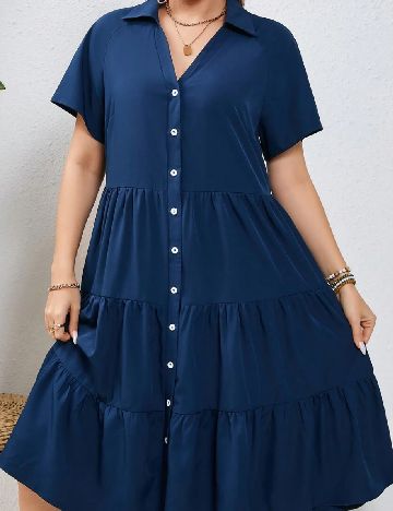 Rochie medie SHEIN CURVE, bleumarin