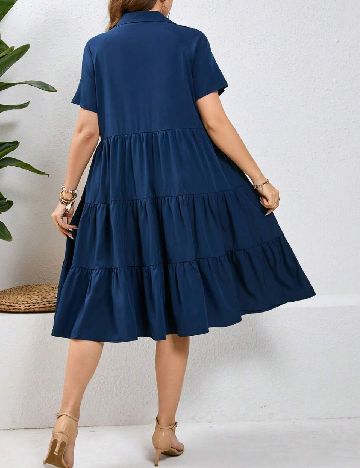 Rochie medie SHEIN CURVE, bleumarin