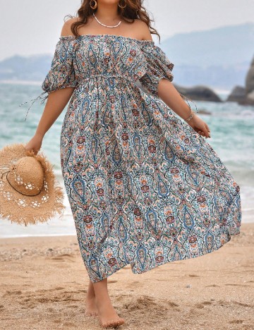 Rochie lunga SHEIN CURVE, mix culori