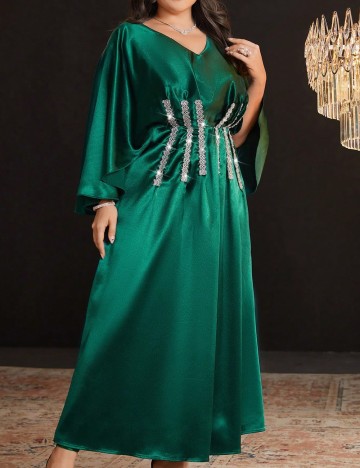 Rochie lunga SHEIN CURVE, verde