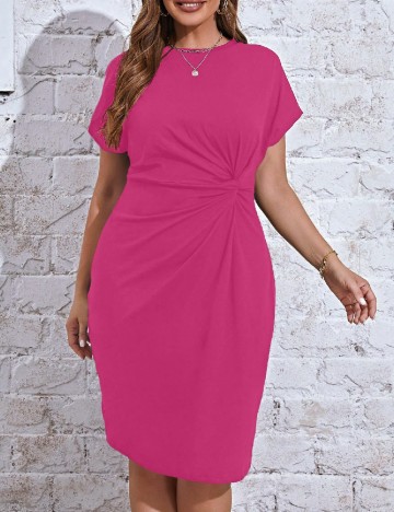 Rochie scurta SHEIN CURVE, roz