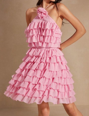 Rochie scurta Anewsta, roz