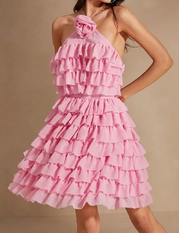 Rochie scurta Anewsta, roz