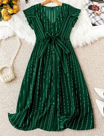 Rochie medie SHEIN CURVE, verde