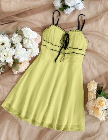 Rochie scurta SHEIN, galben