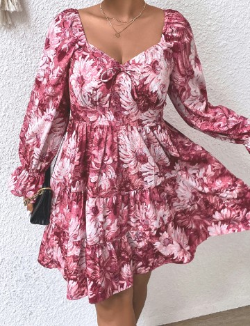Rochie scurta SHEIN CURVE, roz