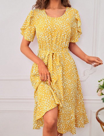 Rochie medie SHEIN, galben