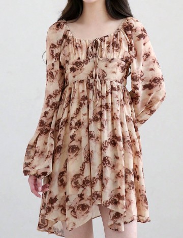 Rochie scurta Dazy, bej