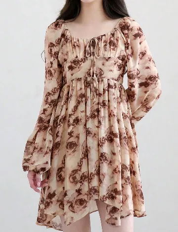 Rochie scurta Dazy, bej