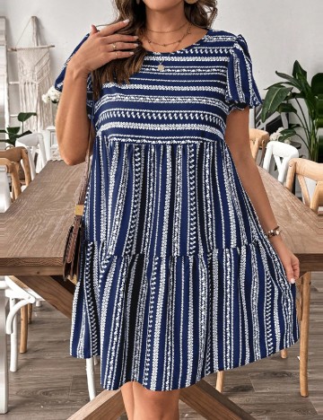Rochie scurta SHEIN CURVE, bleumarin