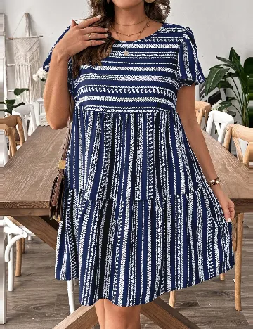 Rochie scurta SHEIN CURVE, bleumarin