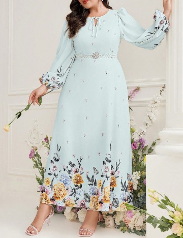 Rochie lunga SHEIN CURVE, turcoaz