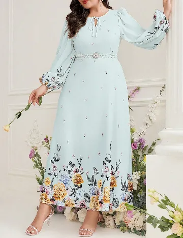 Rochie lunga SHEIN CURVE, turcoaz