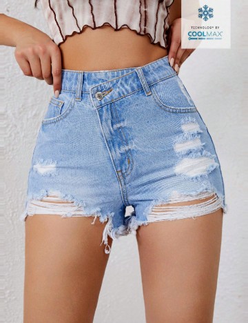 Pantaloni scurti SHEIN, albastru