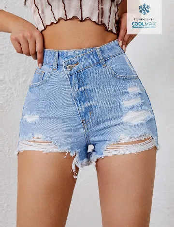 Pantaloni scurti SHEIN, albastru