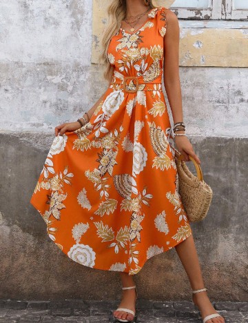 Rochie medie SHEIN, portocaliu