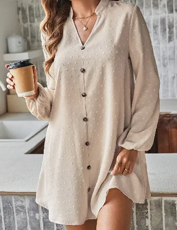 Rochie scurta SHEIN, crem