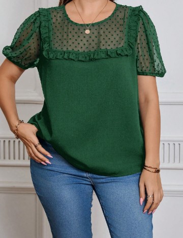 Bluza SHEIN CURVE, verde