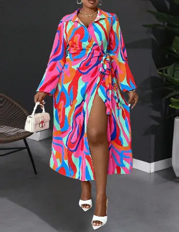 Rochie medie SHEIN CURVE, mix culori