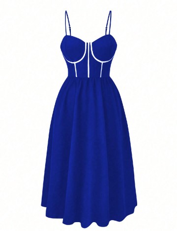 Rochie medie SHEIN CURVE, albastru