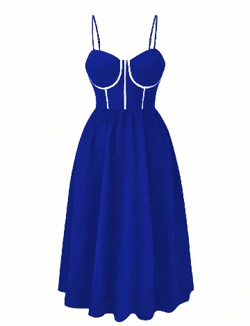 Rochie medie SHEIN CURVE, albastru