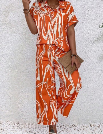 Compleu SHEIN CURVE, portocaliu